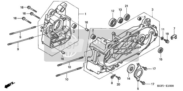 Honda NES150 2004 Carter pour un 2004 Honda NES150